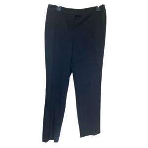 Ann Klein Mid-rise Black Pleated Front Dress Pants Straight Sz 6 NEW #778